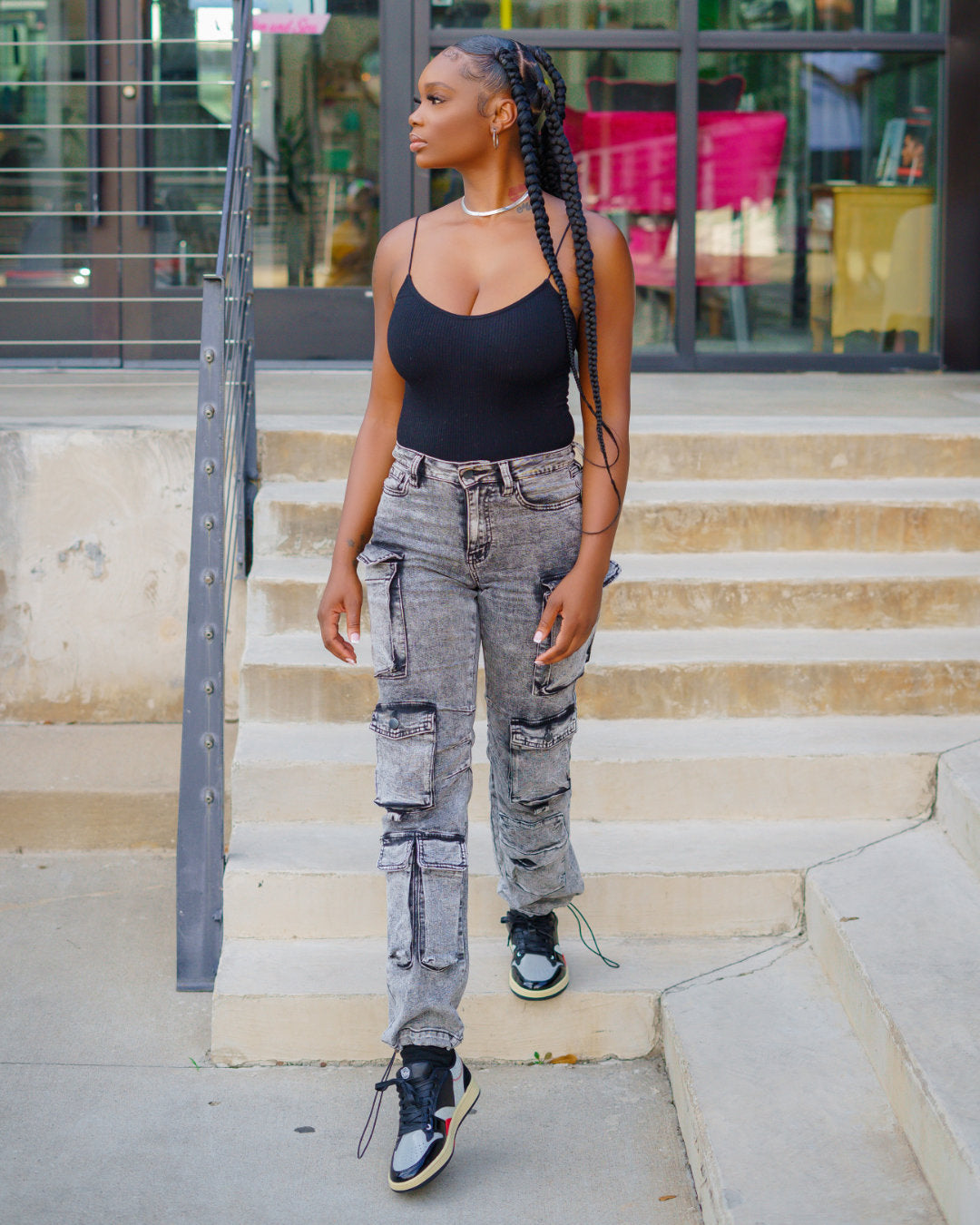 woman wearing Collection Plate Love & Hip Hop Sneaker